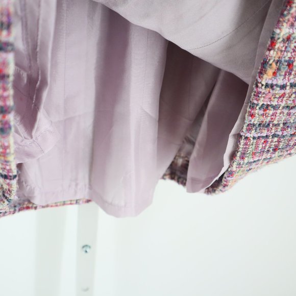 Chanel Silk Blend Woven Knee Length Pencil Skirt Pink Multi-color - Picture 6 of 13